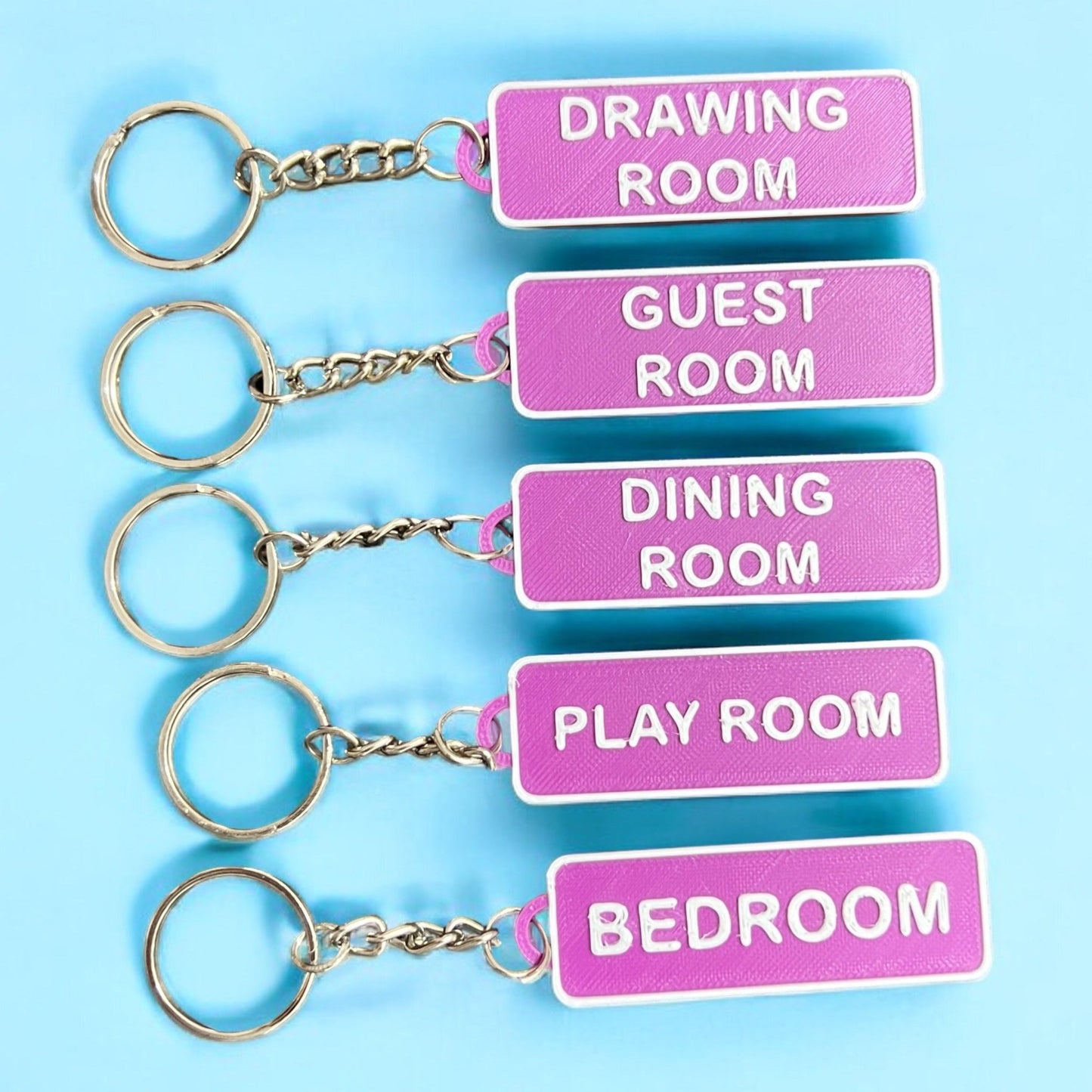 Homely - Customized House Keychains (set of 4) - Stratified 3D
