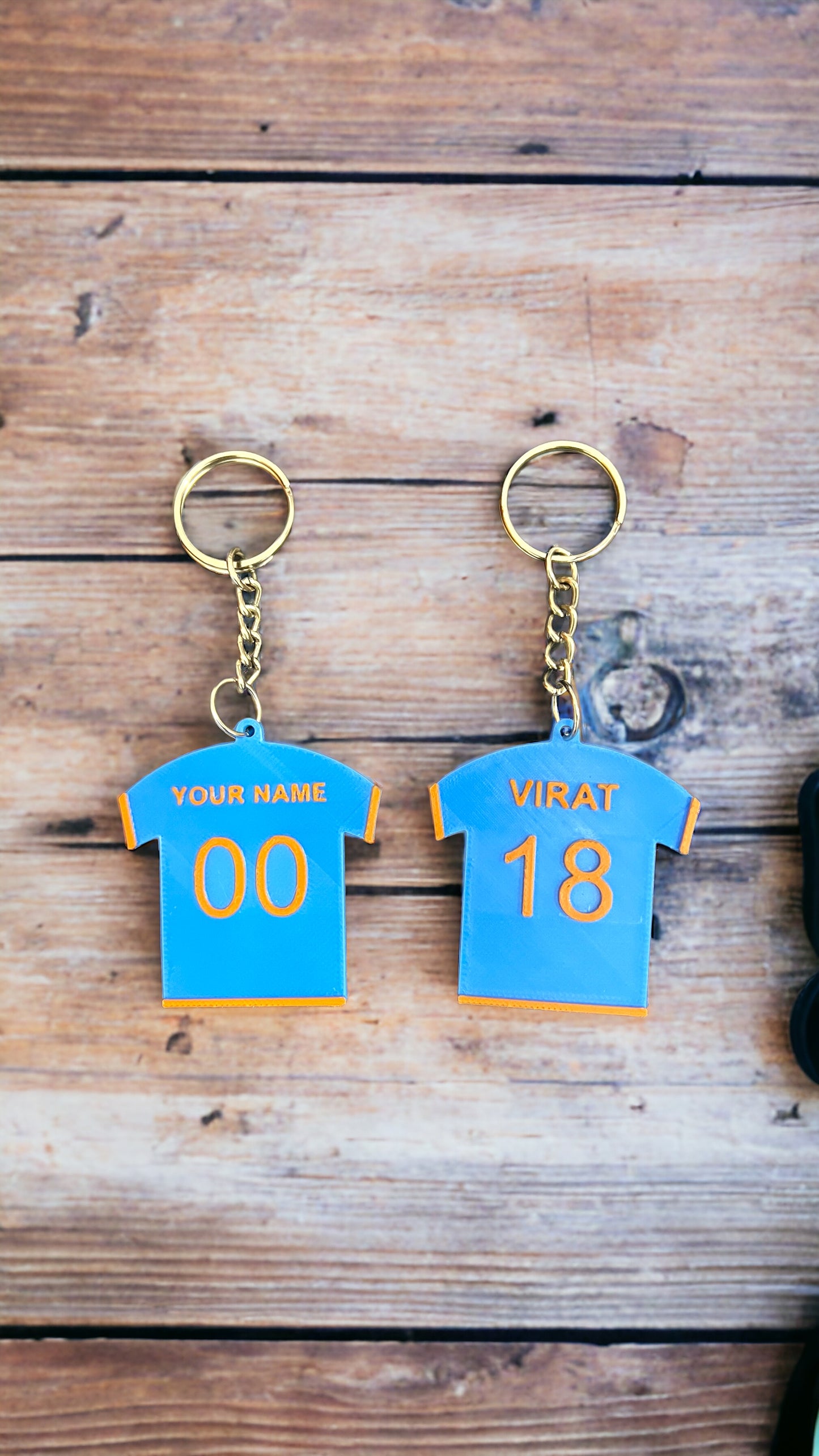 India - Cricket Team Customizable Keychain (Set of 2)