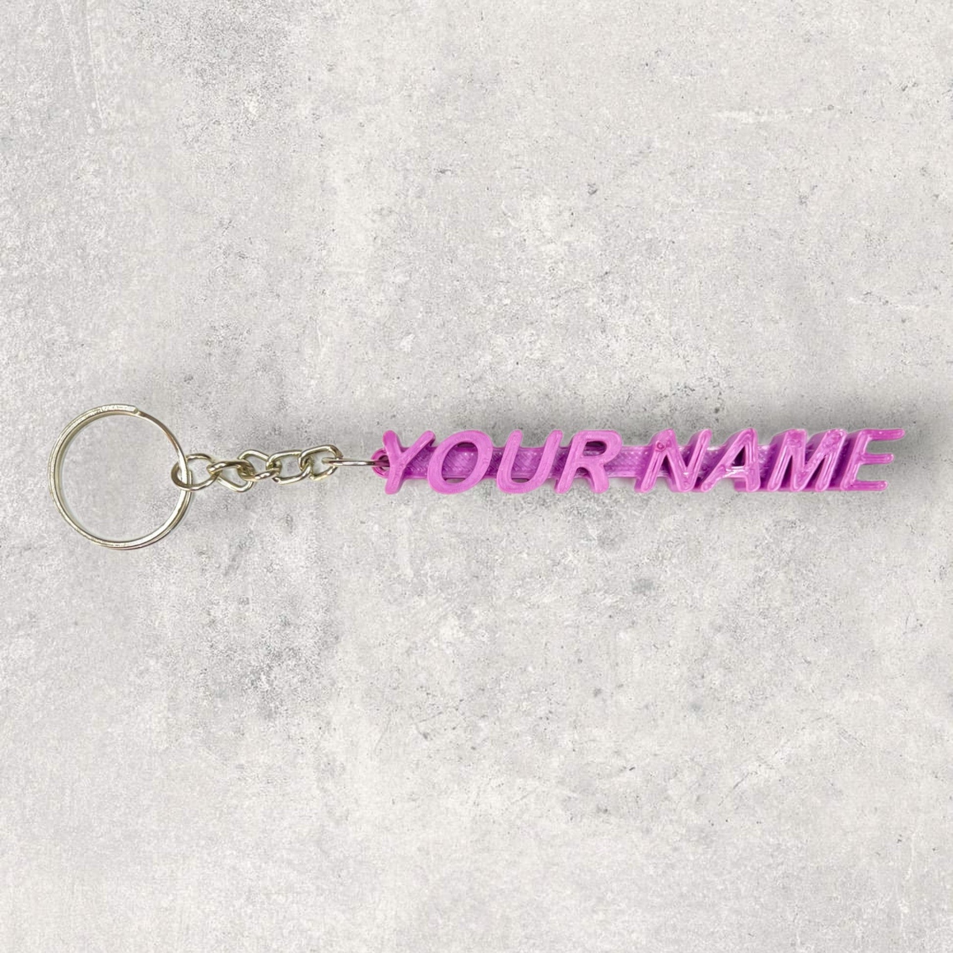 Namely - Custom Text Keychain (Set of 2) - Stratified 3D