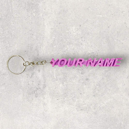 Namely - Custom Text Keychain (Set of 2) - Stratified 3D