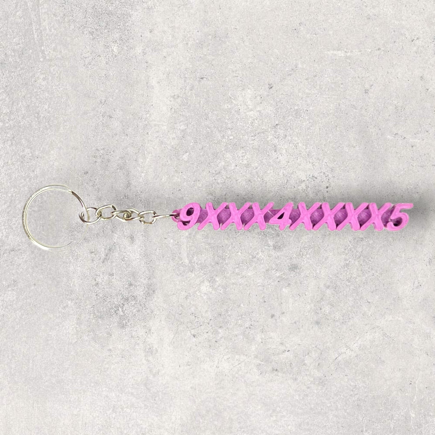 Namely - Custom Text Keychain (Set of 2) - Stratified 3D