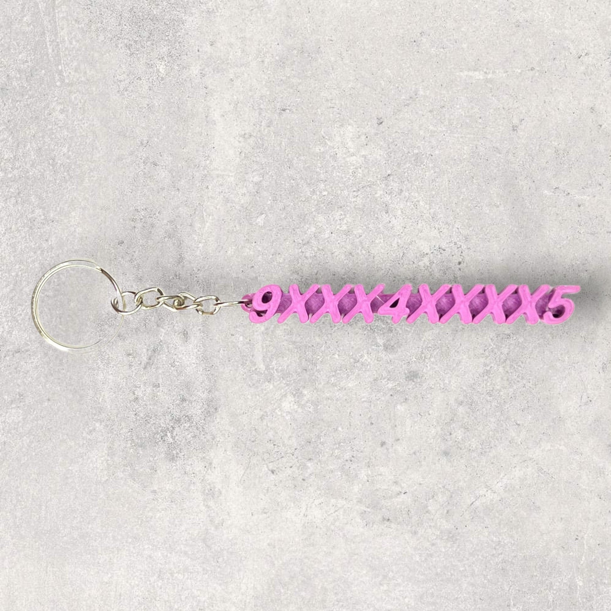 Namely - Custom Text Keychain (Set of 2) - Stratified 3D