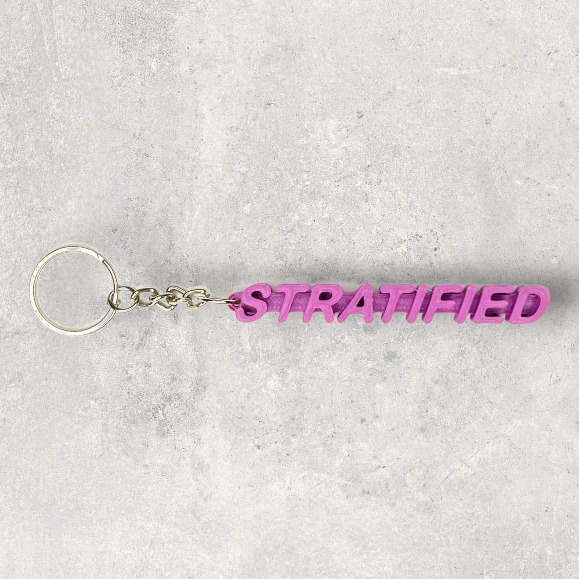 Namely - Custom Text Keychain (Set of 2) - Stratified 3D