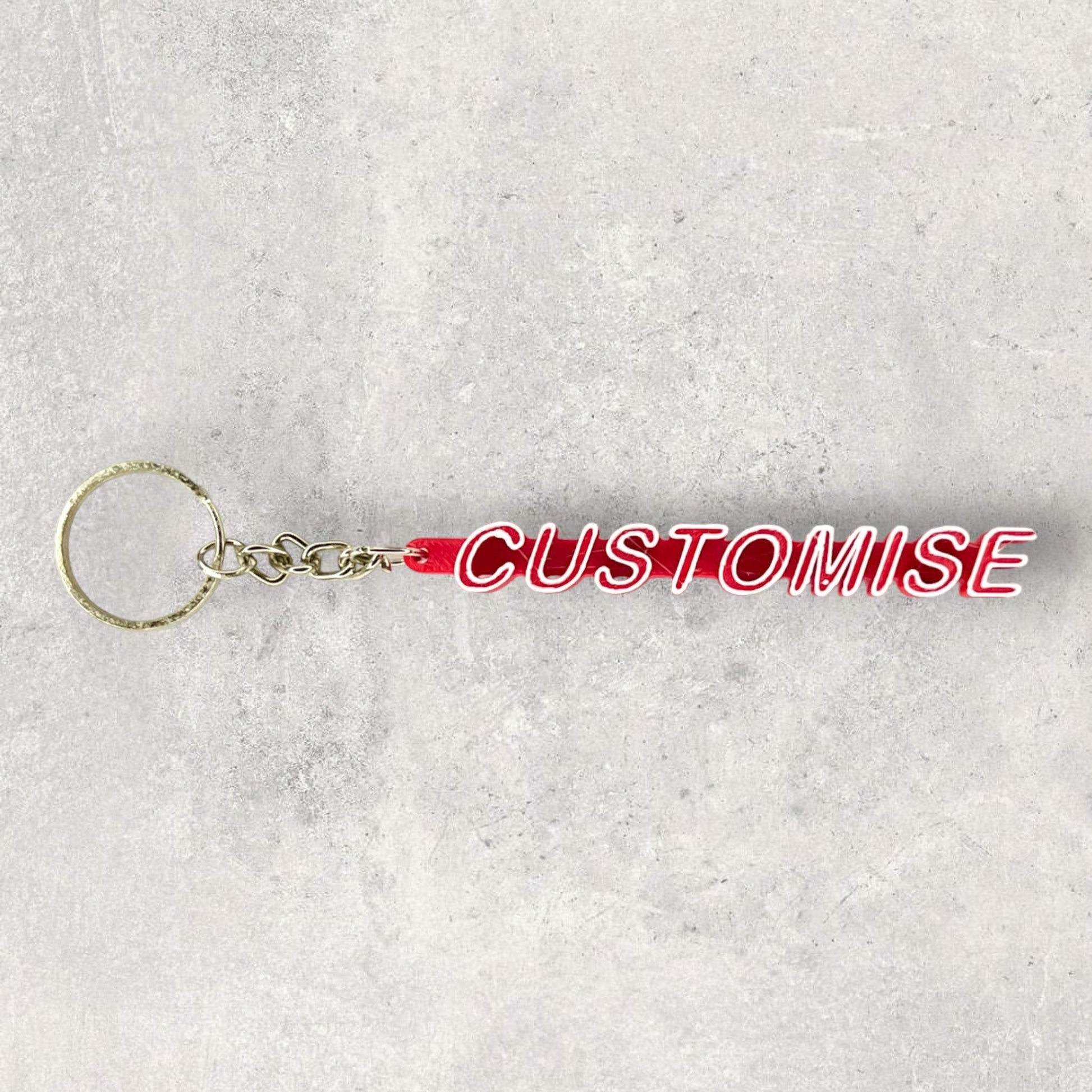 Namely - Custom Text Keychain (Set of 2) - Stratified 3D