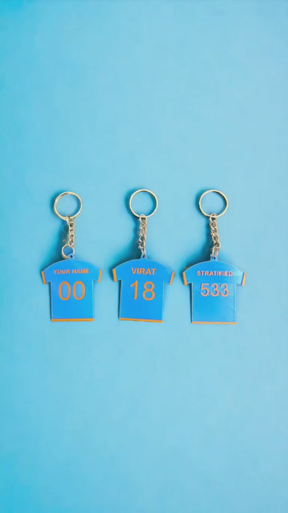 India - Cricket Team Customizable Keychain (Set of 2)